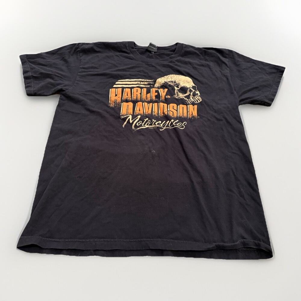 Harley Davidson Mens Black Ft. Lauderdale Short Sleeve T-Shirt Size L *Flaws*